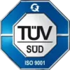 TÜV SÜD certification mark: ISO 9001 certified quality management system